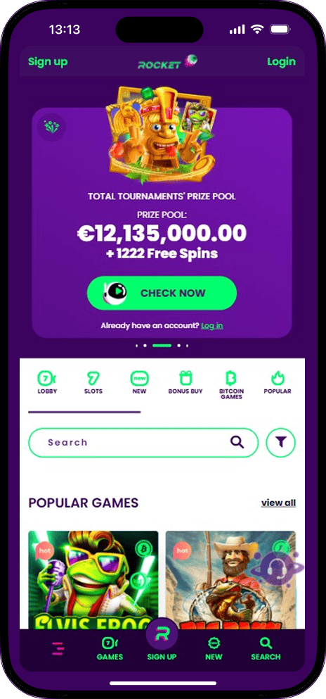 Casinorocket Homepage