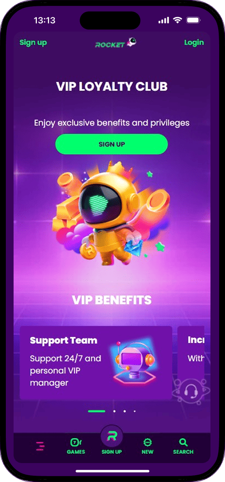CasinoRocket VIP loyalty club